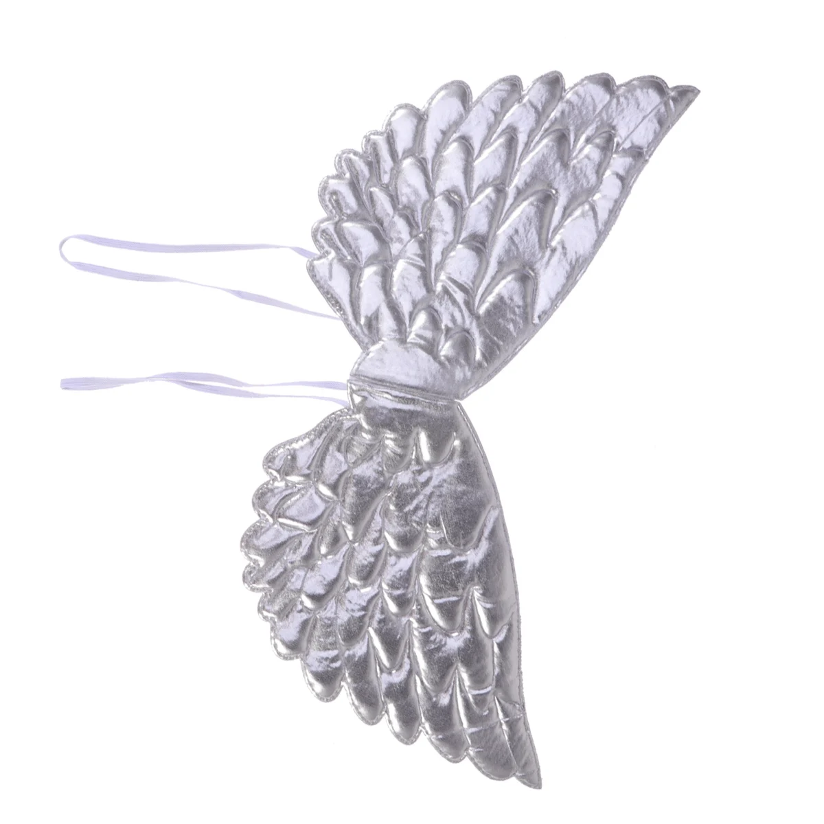 1 szt. Srebrne Skrzydła Anioła Wygodne w Noszeniu Długotrwałe Piękny Gradientowy Design Kostium na Występy dla Dzieci na Imprezy dla Dziewcząt i Chłopców