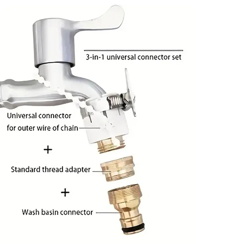 Adapter fajka wodna, kran domowy, szybkie podłączenie wody, pistolet na wodę do pralki, fajka wodna akcesoria sprzętowe