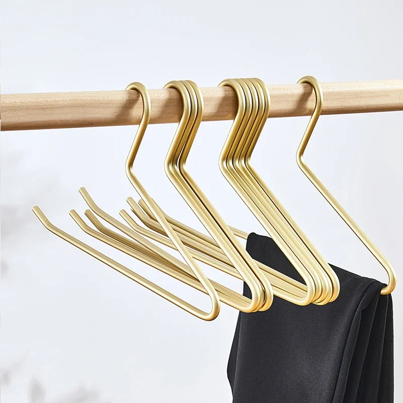 

5pcs Open Ended Pant Hangers Non-Slip Metal Shirt Trouser Hook Hanger Coat Clothes Rack Storage Space Saver Wardrobe Organizer