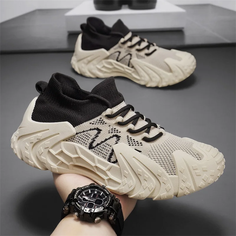 

Summer Mens Athletic Sneakers Hollow Breathable Mesh Soft Rubber Sole Casual Trainers Daily Outdoor Walking Footwear