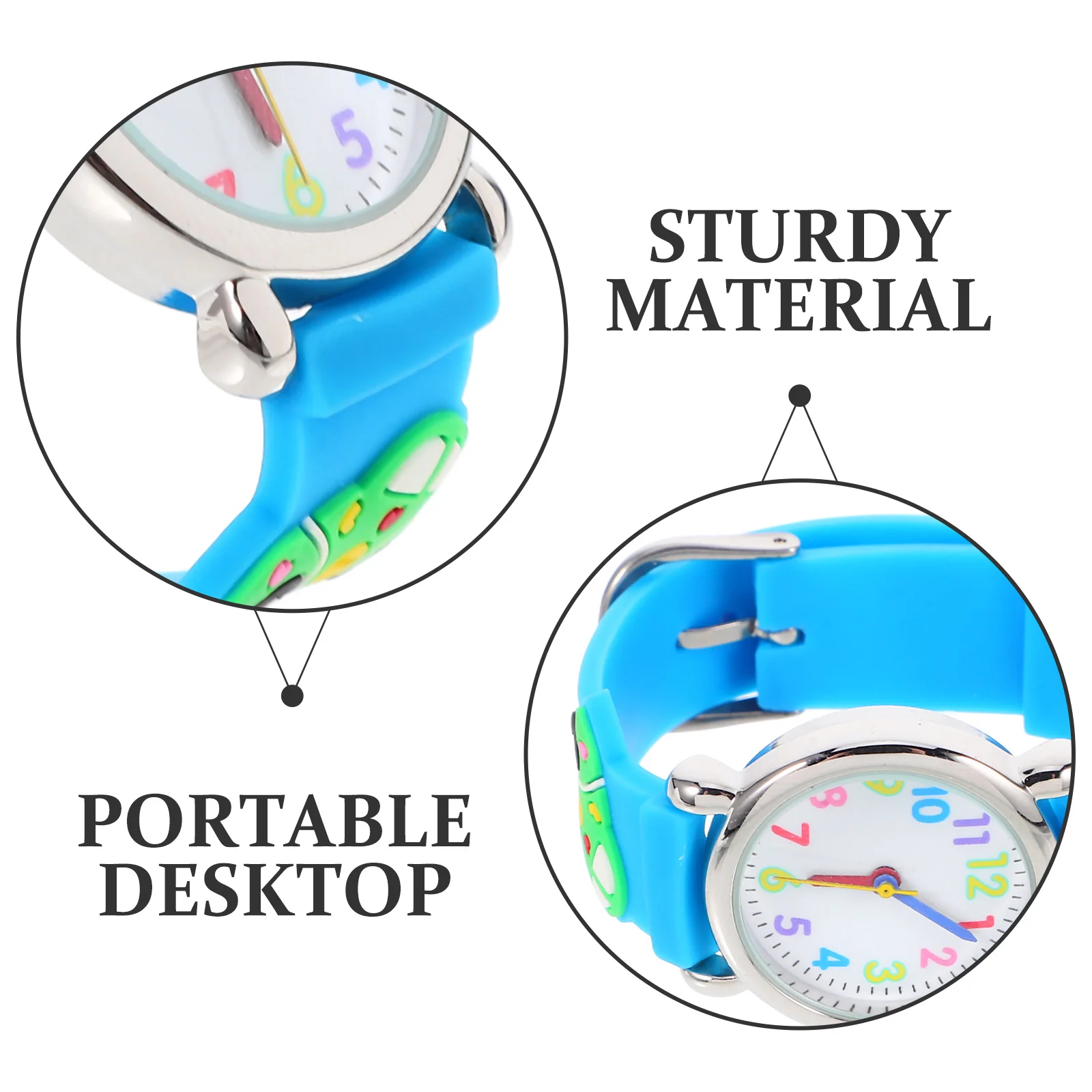 Creative Kids Watch Cartoon Vehicle Pattern Stylish Quartz Watch Birthday Gift for Children Comfortable PVC Strap