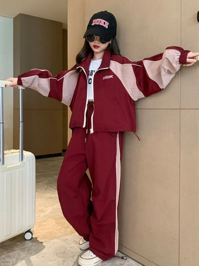 コートパンツスウェットセット韓国子供服女の子子供服ツーピーススタイル秋冬スーツ女の子2025ファッション