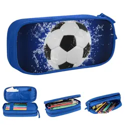 Astucci per matite sportive da calcio palline da calcio Pencilcases penna per studenti borse per matite di grandi dimensioni cancelleria per studenti con cerniera per la scuola