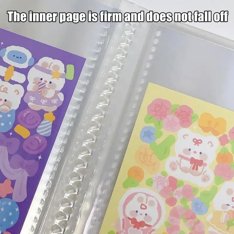 Sticker Organizer Book Album For Stickers Collection Reusable Transparent Double Inserts Collection Tool For Home Exhibition