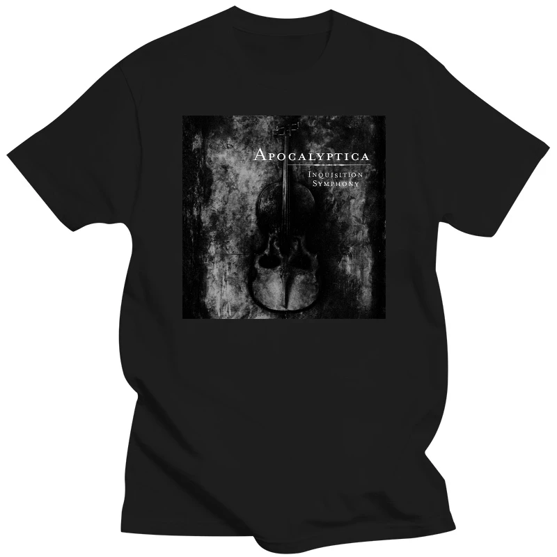 Apocalyptica Inquisition Symphony poster album cover metal hard rock music T Shirt all sizes S-5XL men's Black White(1)