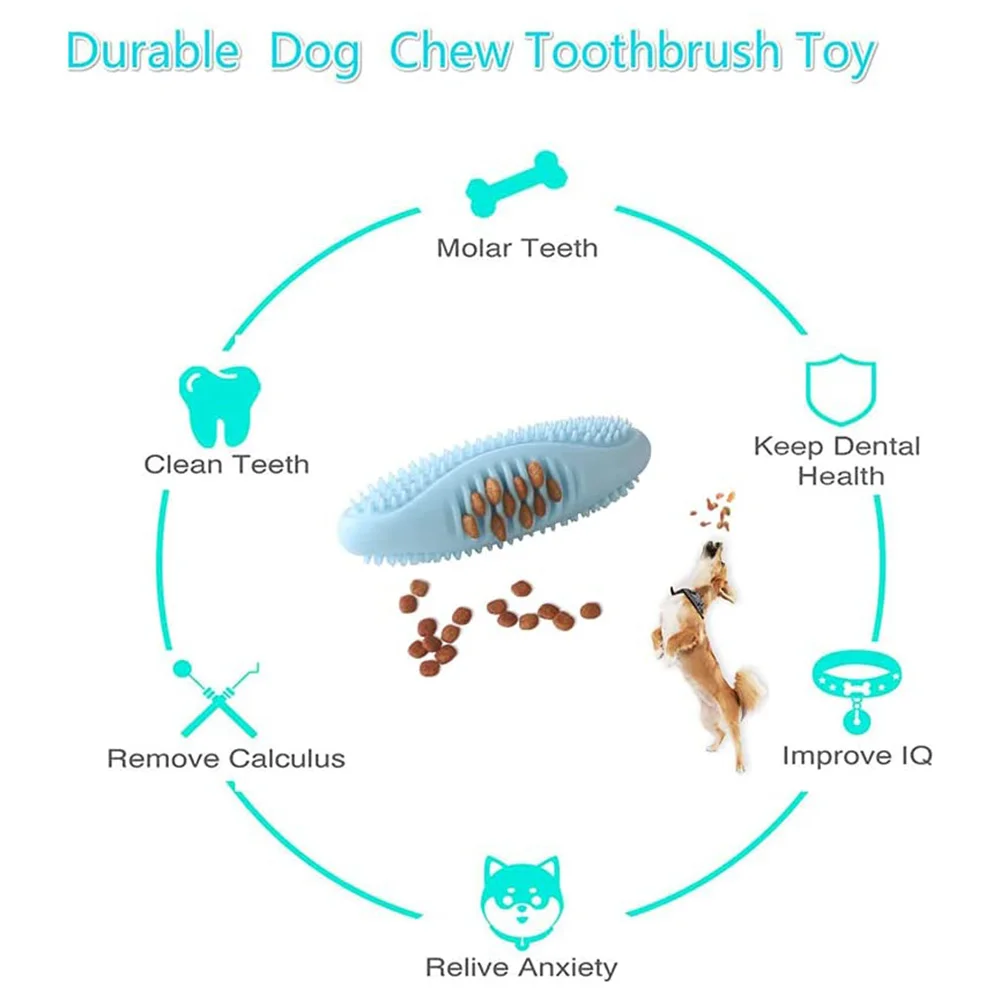 3 Pack Dog Chew Toys for Puppy Teething 2-8 Months Puppies Teething Toys Dog Toy Bundle Soft & Toothbrush for Dogs