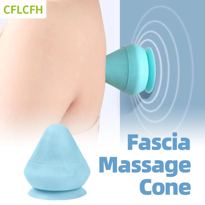 Wall-Mounted Fascia Cone Multi-Function Tool Suction Cup Wall Massage Back Muscle Arm Foot Trigger Point Relaxation Massager