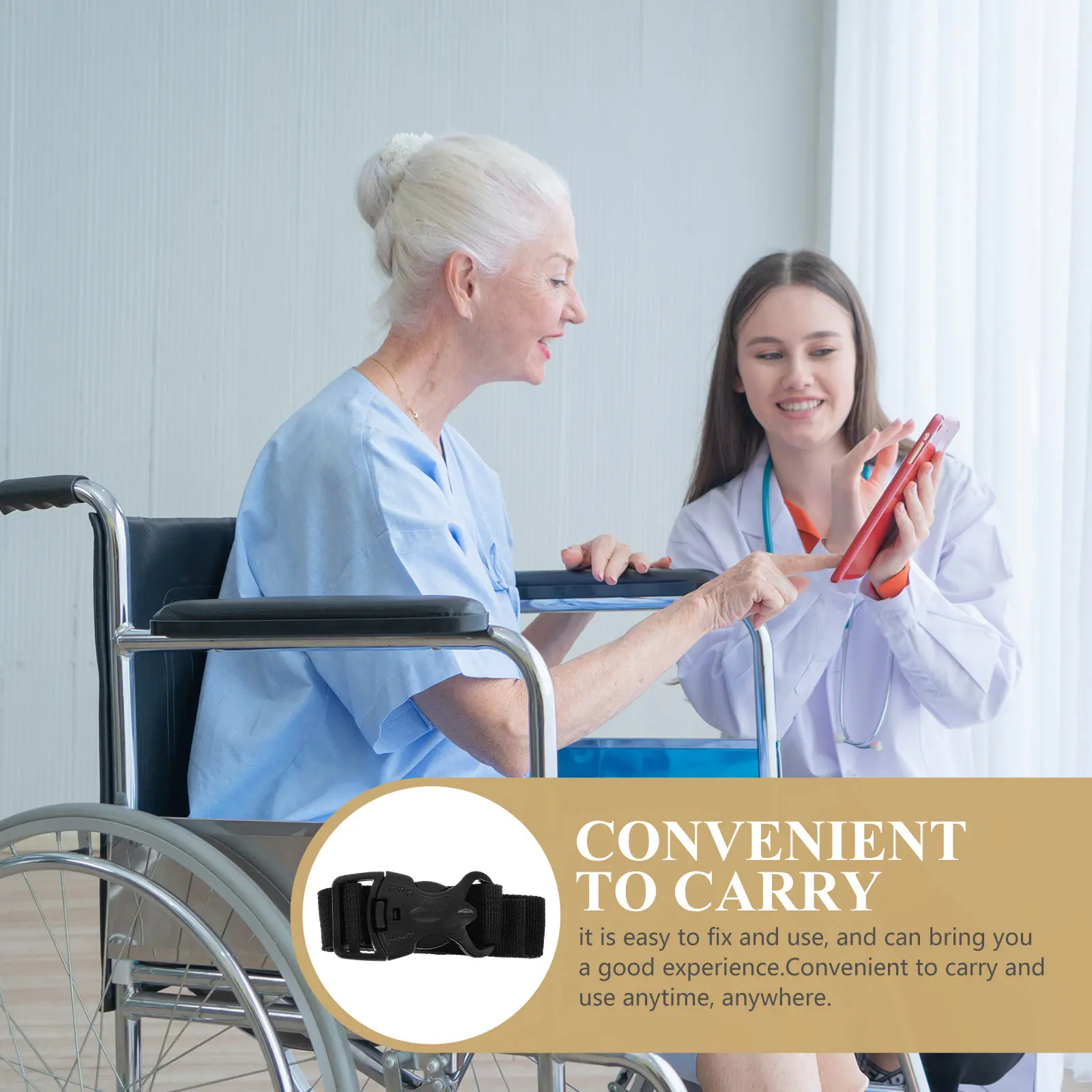 

Пояс-поддержка для ходьбы для пожилых пациентов, износостойкий ремень для перемещения с прочной пряжкой, удобный для ежедневного использования, портативный, для стояния на улице