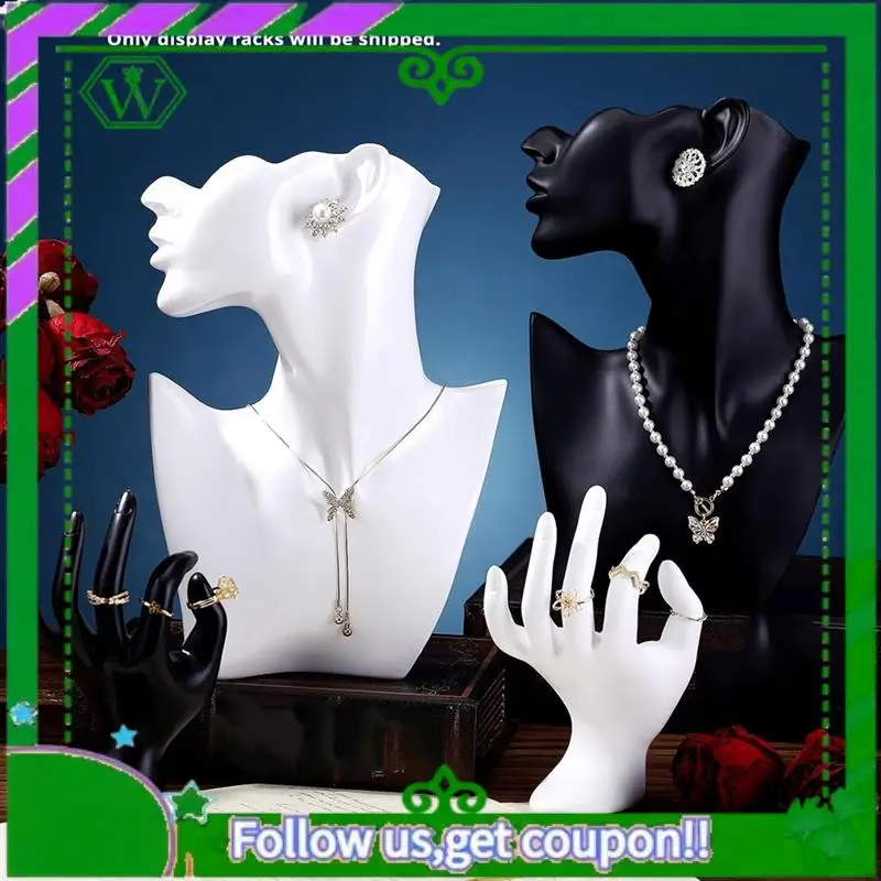 

A18P-Resin Jewelry Mannequin Display Set Jewelry Display Mannequin Earring Display Stand