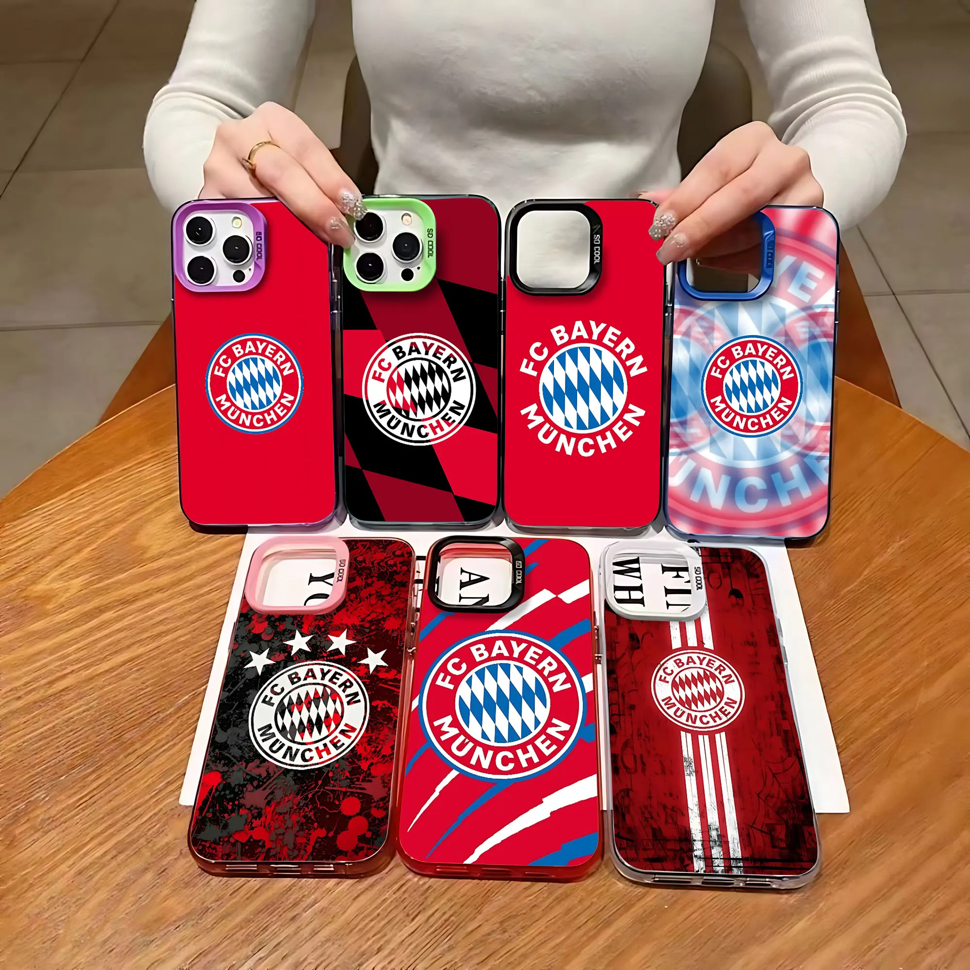 BayernES-FC-MunichES Phone Case For iPhone 16 15 14 13 12 11 mini Pro Max X XR XSMAX 8 7 Plus Anti Fall Matte Back Cover