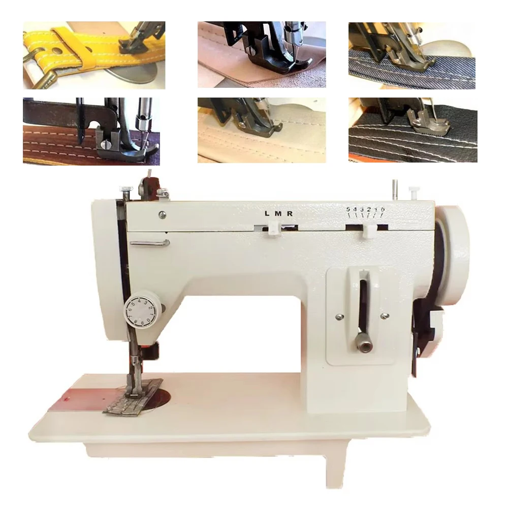 MK309 Mini Household Sewing Machine Home Use Walking Foot Single Needle Flat-Bed Configuration Lock Metal Motor for Leather Work