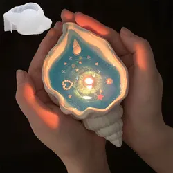 Conch Candle Cup Silicone Mold Cute Scallop Starfish Tray Candle Candle Holder Gypsum Cement Resin Clay Mold