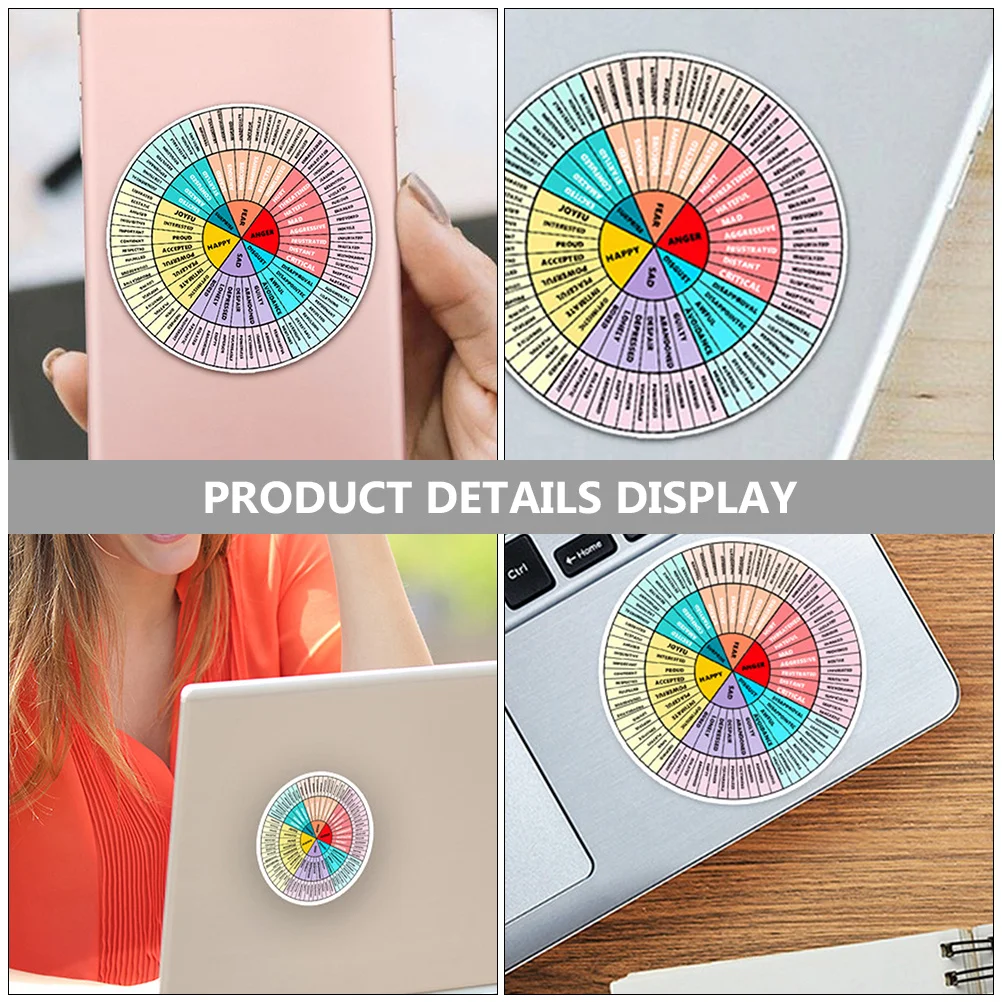 3 Stücke Gefühl Rad Magnetische Aufkleber Helle Farben Emotion Diagramm Laptop Gefrierschrank Dekorative Aufkleber Emotion Ausdruck und