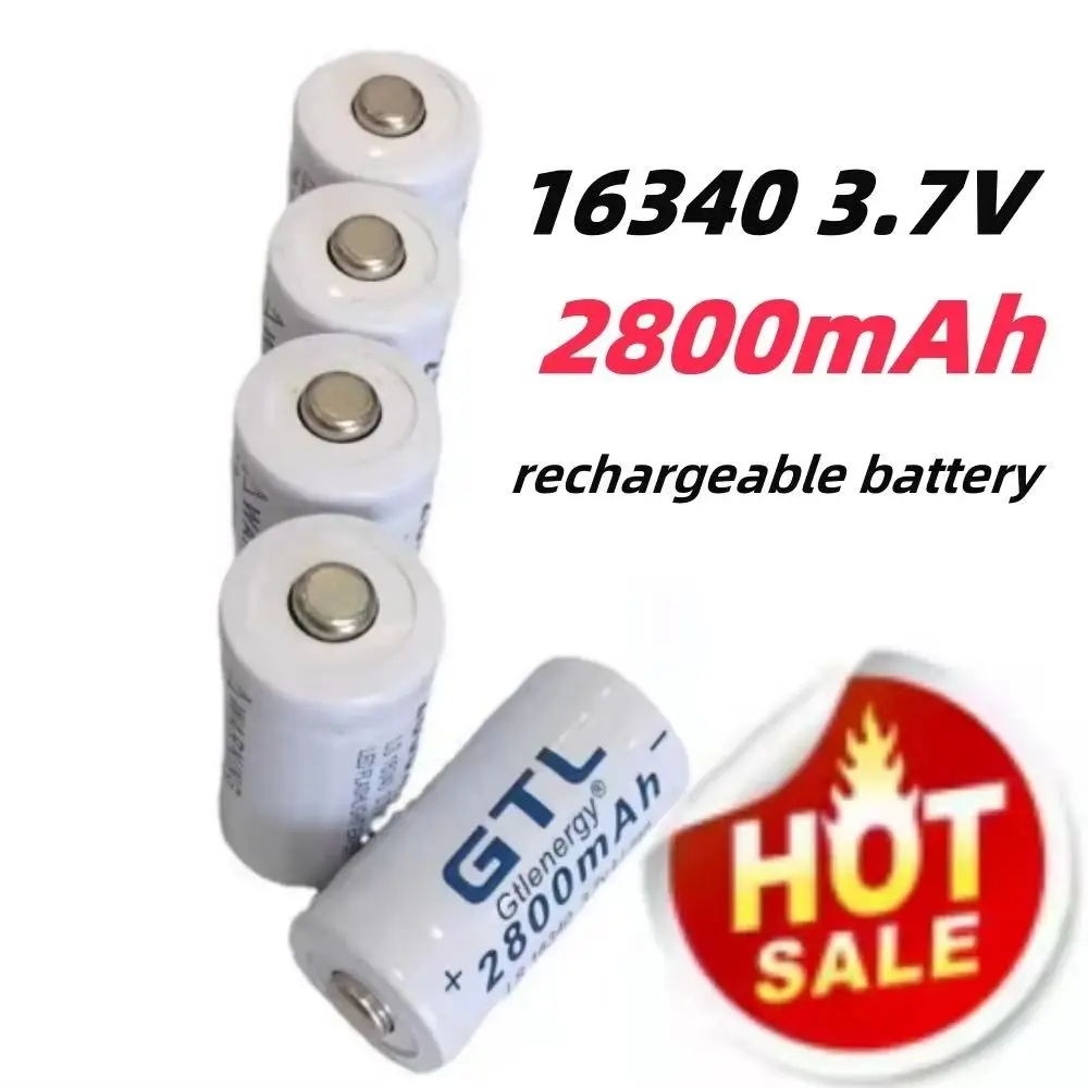 16340 3.7V Rechargeable Battery 2800mAh for CR123A RCR123 Arlo Safety Camera Lithium Ion Batteries with L70 Smart Charger