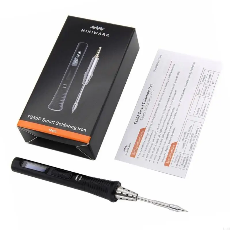 ชุดบัดกรี L4MB L4MB OLED Digital Boldering Pen Kits เครื่องทำความร้อนเซรามิก 100 ° C-400 ° C