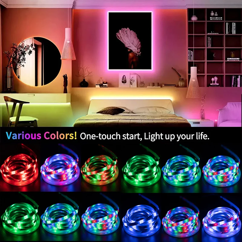 Taśma LED WiFi Bluetooth Muzyczna Taśma LED 220V Elastyczne Paski LED 5050 Rgb Taśma LED 12V