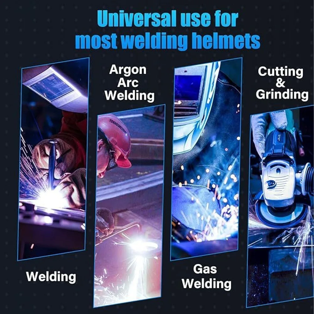 20 Pcs Protective Welding Helmet Lens Replacement Solar Auto Darkening Clear Cover Lens Replacement Lens Kit Viking 3350 Series