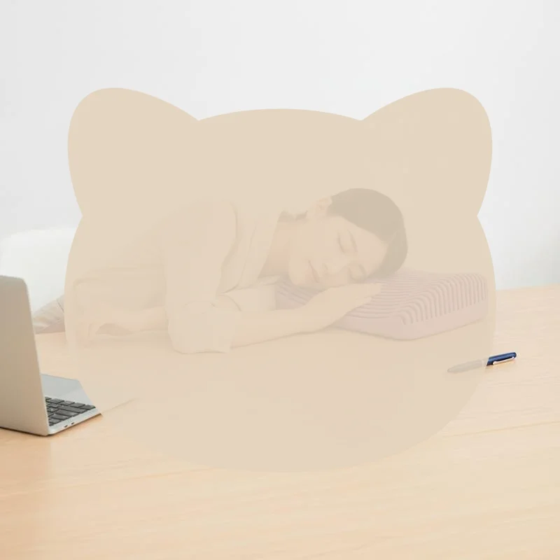 Portable Lumbar Neck Support Sleep Pillow Washable Soft for Office Nap Summer Travel Camping Home Use