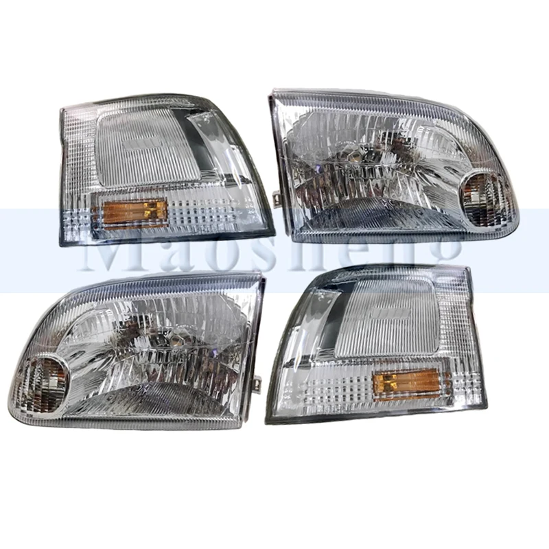 Maosheng A Set Front Bumper Head Light Head Lamp For Toyota Hiace 1999-2000 Headlight Headlamp Front Turn Corner Light Lamp