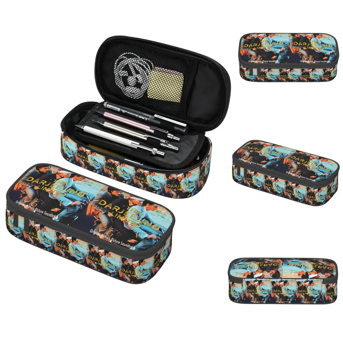 

Wes Anderson - THE DARJEELING LIMITED Album Cover Pencil Case School Pen Box Pencil Bag Stationery Supplies Pen Holder Bag