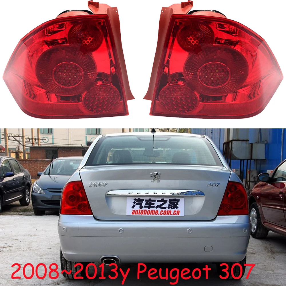 1pcs sedan car bumper tail light for Peugeot 307 taillight 2008~2013y for Peugeot307 Taillamp for Peugeot 307 fog lamp