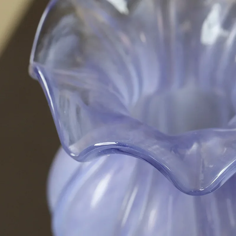 

Vintage Dream Purple Glass Vase Tall Flower Vase for Living Room Table Decor Hydroponic Home Decor