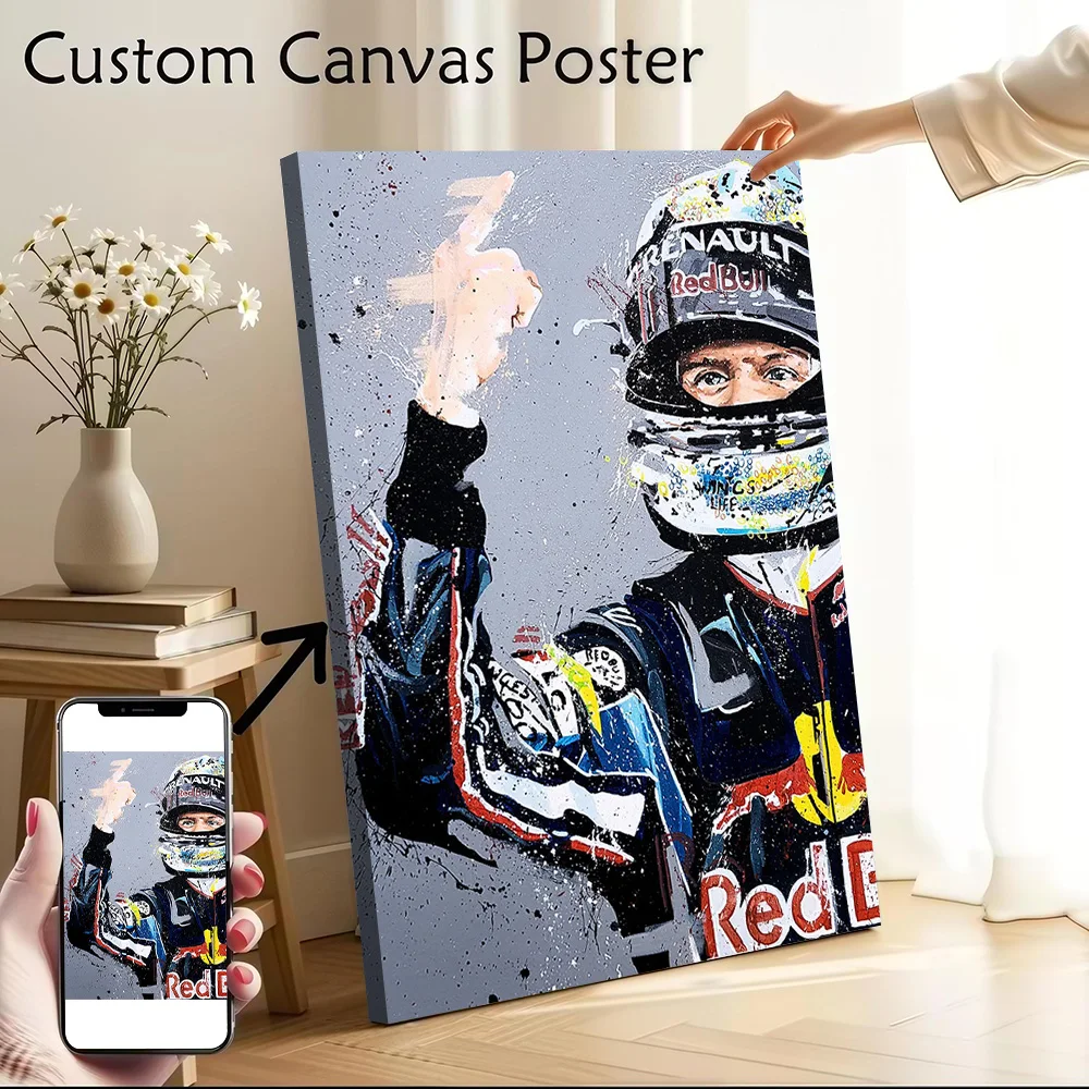 Vettel RD Printed Canvas Poster Personalized High Quality Wall Art Paintings for Specialty and Themed Home Decor Accessories