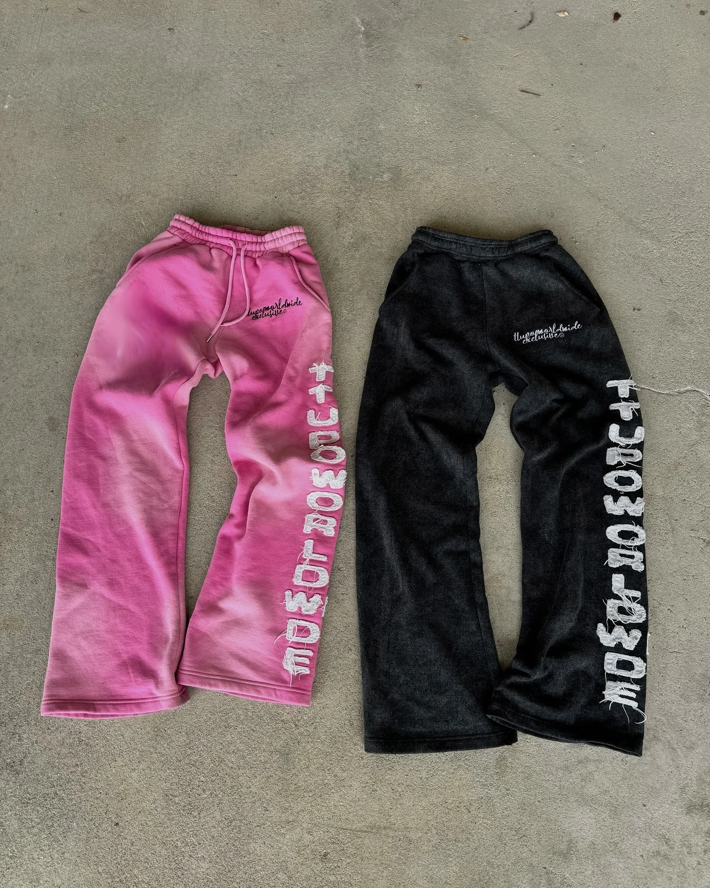 Street style loose casual pants zipper decorated sweatpants for men and women Y2K retro Harajuku lettering jogging trousers