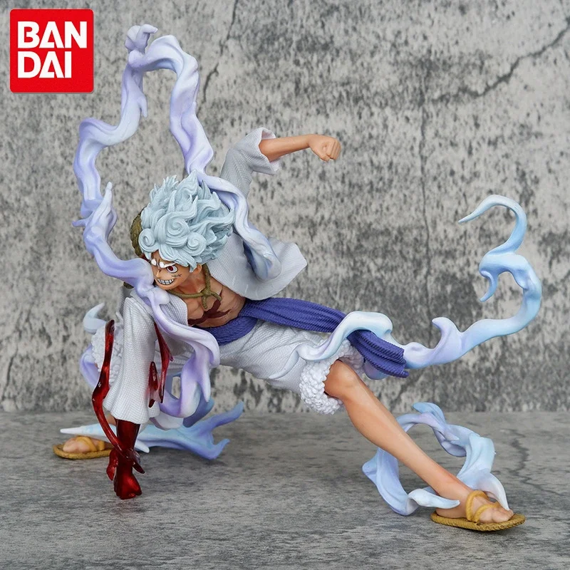 18cm jednoczęściowe figurki Luffy 5 figurki figurki akcji z Anime Nika słońce posąg boga lalka Model ozdoba kolekcja prezent dla dzieci zabawka