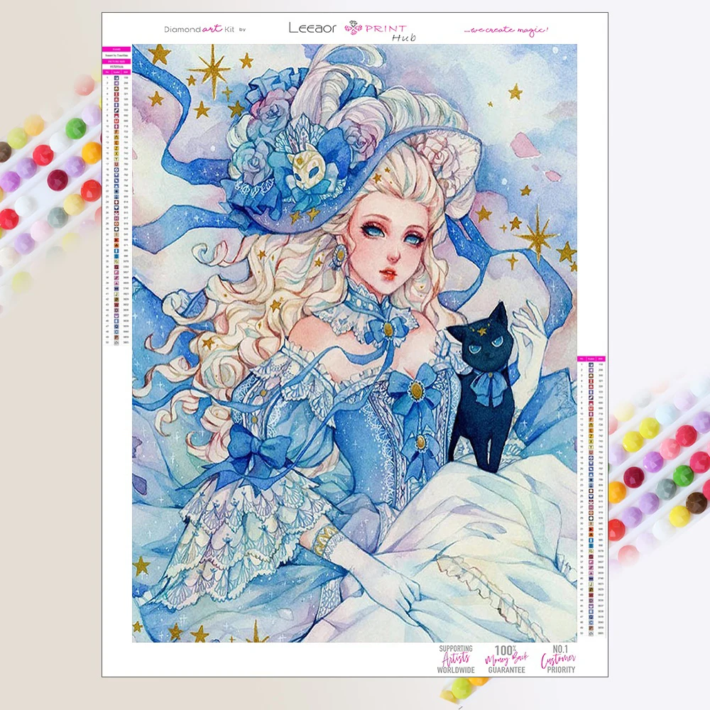 

5D DIY Diamond Painting Watercolor Girl Princess Full Diamond Mosaic Embroidery Cross Stitch Diamonds Painting Set Home Decor