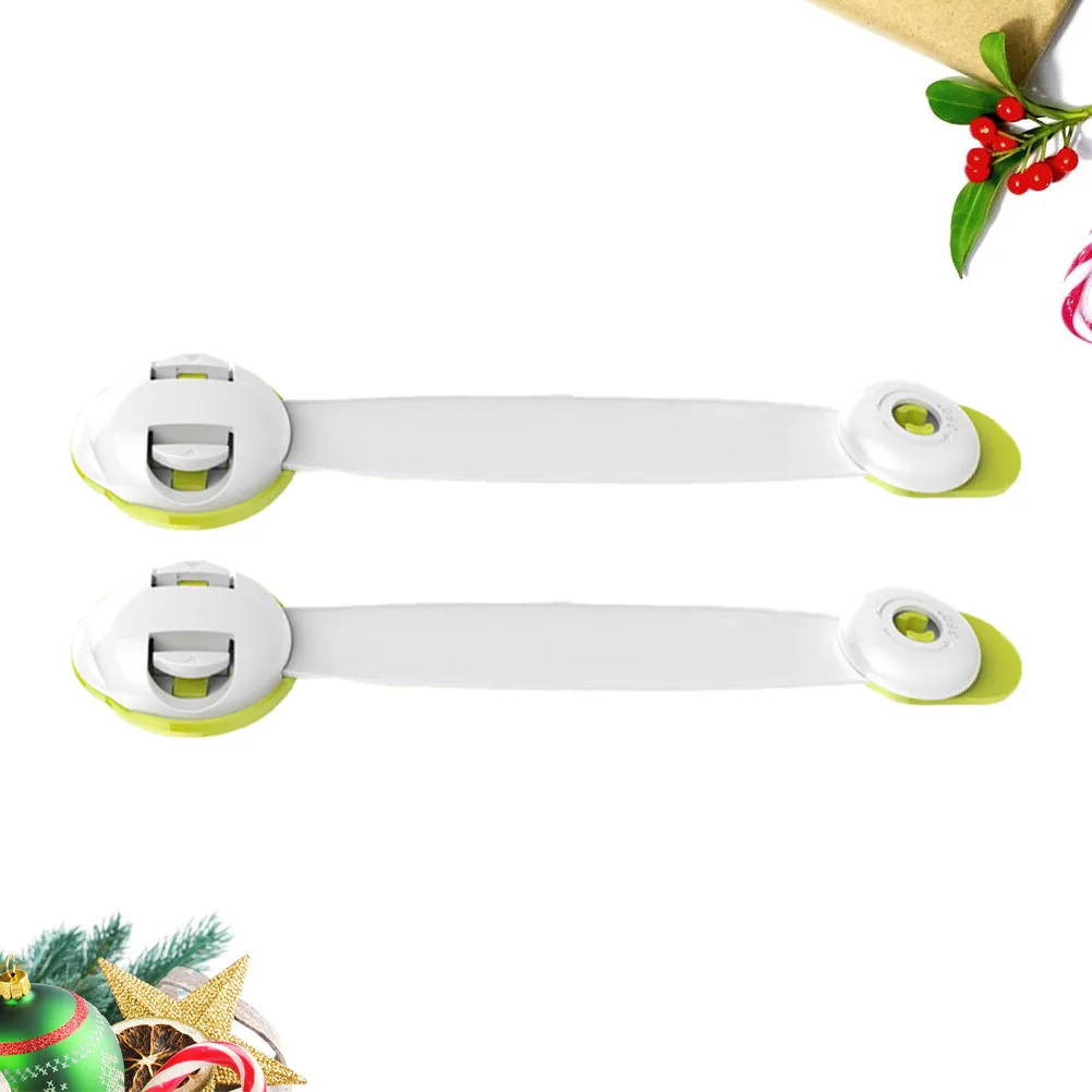 

2Pcs Baby Proof Locks Cabinet Door Safety Catch Double Button Self-Adhesive for Refrigerator Drawers Toilets 360 Rotatable