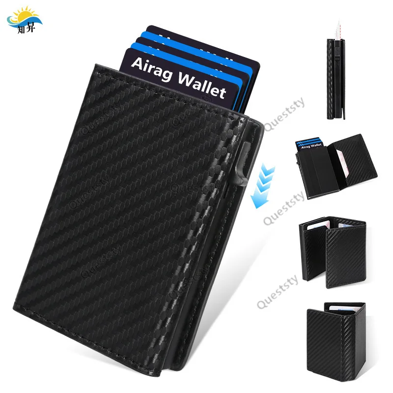 

Rfid Credit Card Holder Wallet Mens Bank Cardholder Aluminium Metal Case Slim Minimalist Walet Coin Purse Smart Wallets for Men