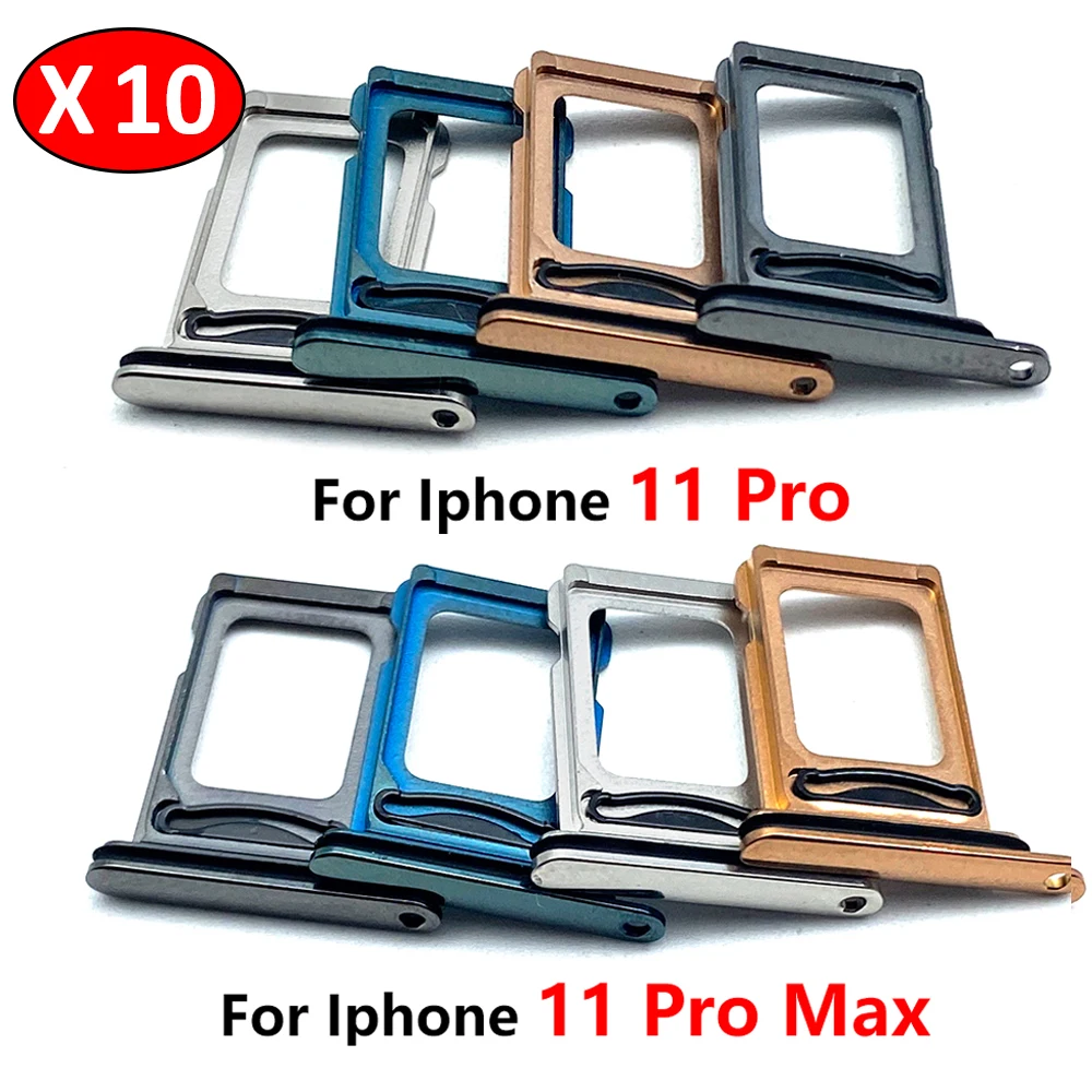 10Pcs/Lot, For iPhone 11 Pro Max Micro Nano SIM Card Holder Tray Slot Holder Adapter Socket