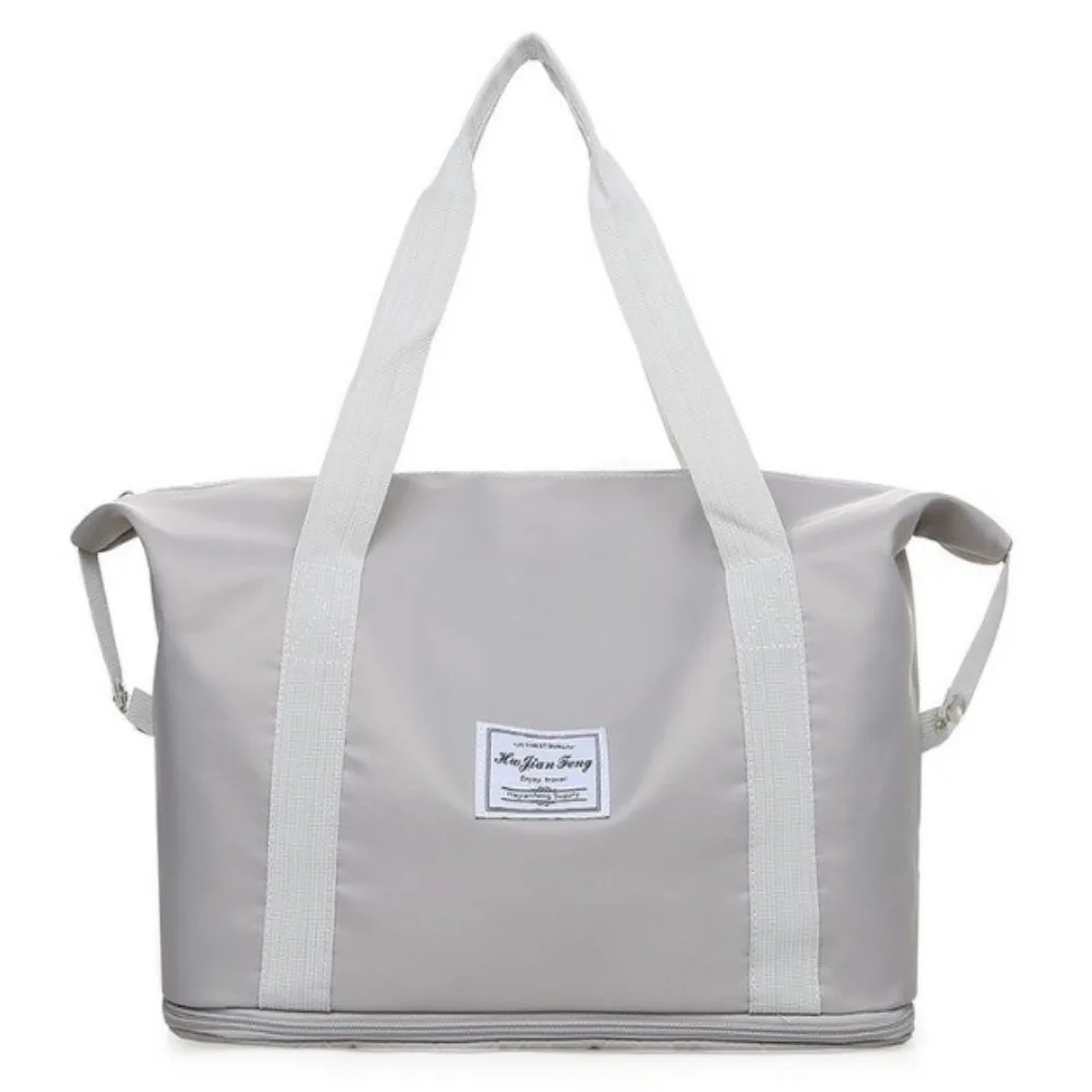 Big Capacity Travel Shoulder Bag Ultra-Light Nylon Material Expandable Handbag Adjustable Strap Lightweight Large Capacity Tote