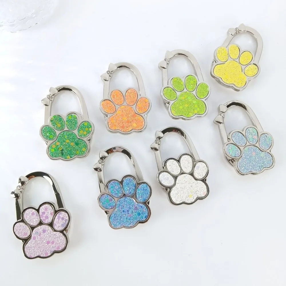 Pretty Cute Cat Paws Handbag Hanger for Women Portable Creative Table Hanger Lightweight Foldable Bag Hanger for Table