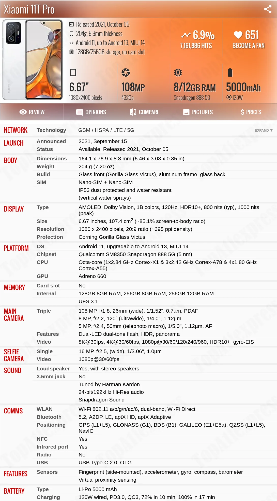 Original AMOLED For Xiaomi Mi 11T 11T Pro 21081111RG 2107113SI