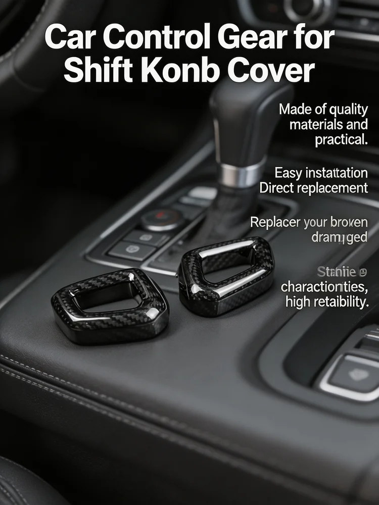 Automotive Car Control Gear For Shift Knob Cover Carbon Fiber 2022-2026 Car Accessories Tools Shift Knob Cover Car Control Gear