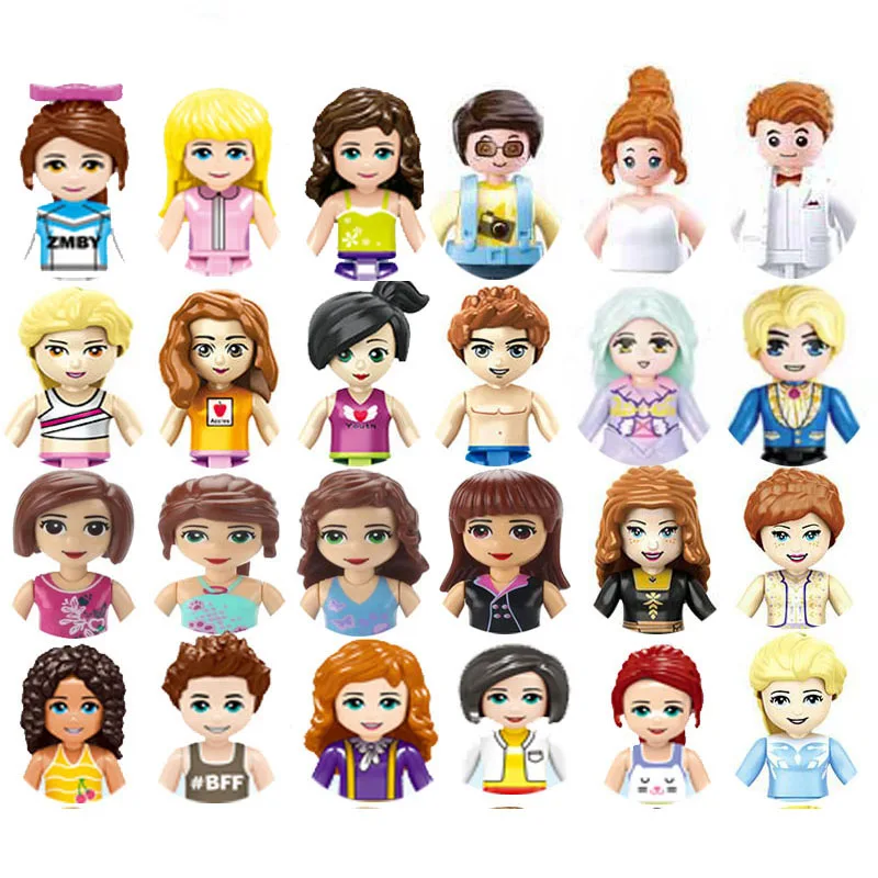Bloques de Construcción de Personajes de Princesas, Regalo para Niñas, Mia, Olivia, Emma, Andrea, Martina, Stephanie, Kate, Belle