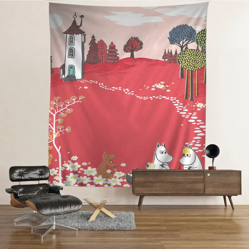 Comic Hippo Anime Hanging Bohemian Tapestry Bohemian Wall Tapestries Mandala Kawaii Room Decor