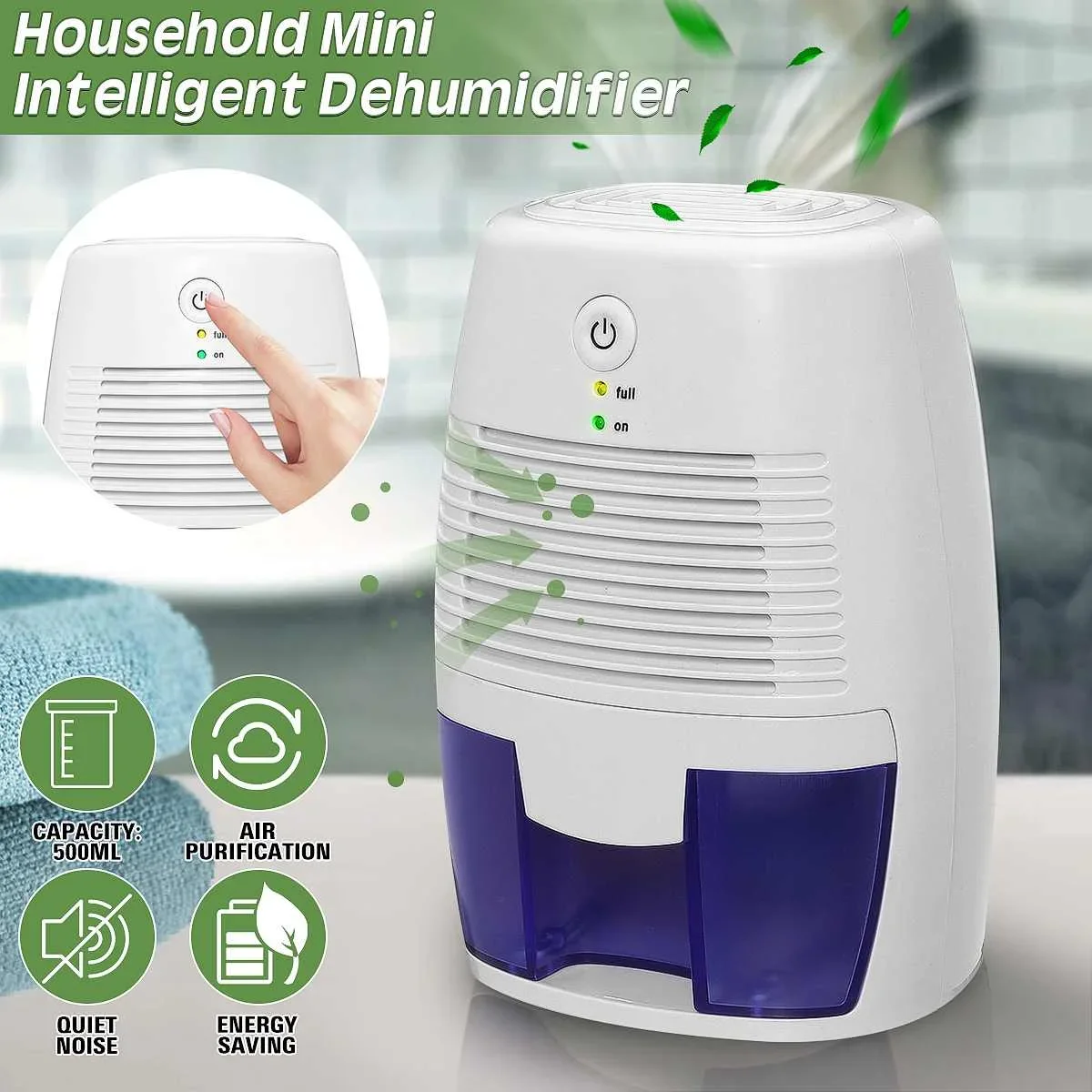 Portable Home Air Dryer Semiconductor Dehumidifier Desiccant Moisture Absorber Deshumidificador Cabinets Air Dehumidifier