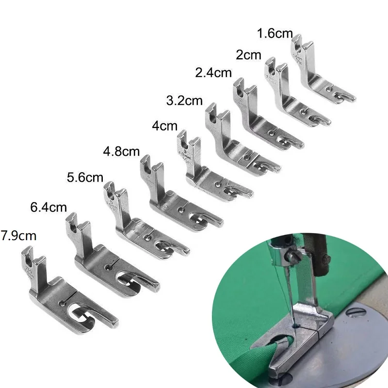 Accessori per macchine da cucire domestiche ad ago singolo industriale Kit piedino per piedino piedino per orlo di ricambio per orlo arrotolato