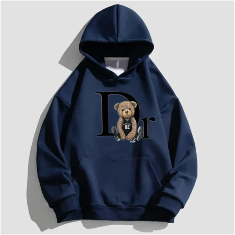 2024 Letters Unisex Bear Print hoodie, casual jumper, Street wear, skateboarding, outdoor, Fashion, Hip Hop new,