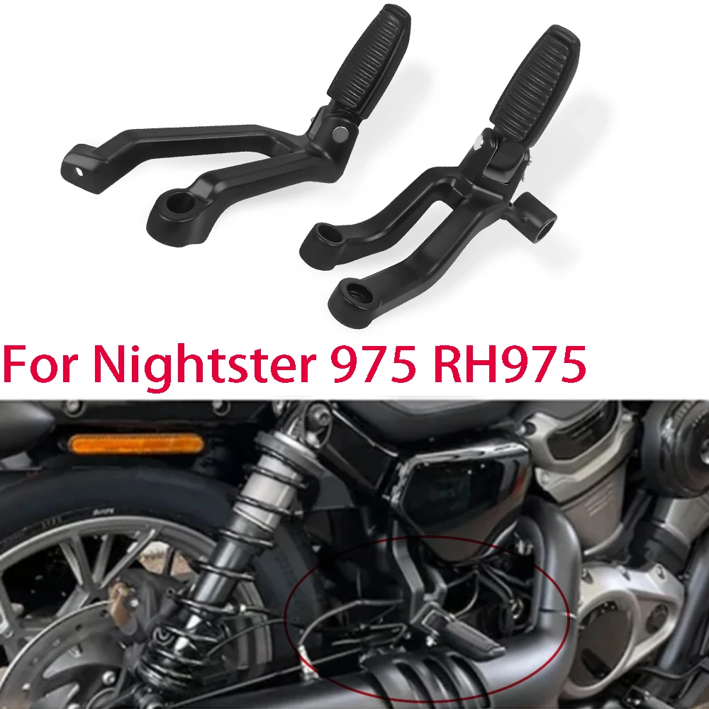 

For Harley Nightster 975 RH975 RH 975 2022-2024 2023 Adjustable Passenger Footpeg Foot Pedal Pegs Foot Rest Bracket Mount Kit