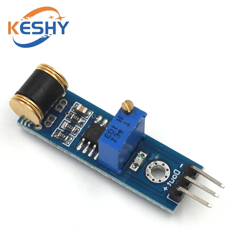 801S Vibration Sensor Switch Alarm Module Sensitivity Adjustable Analog Output Vibration Sensor 4Pin for Vibration Detection