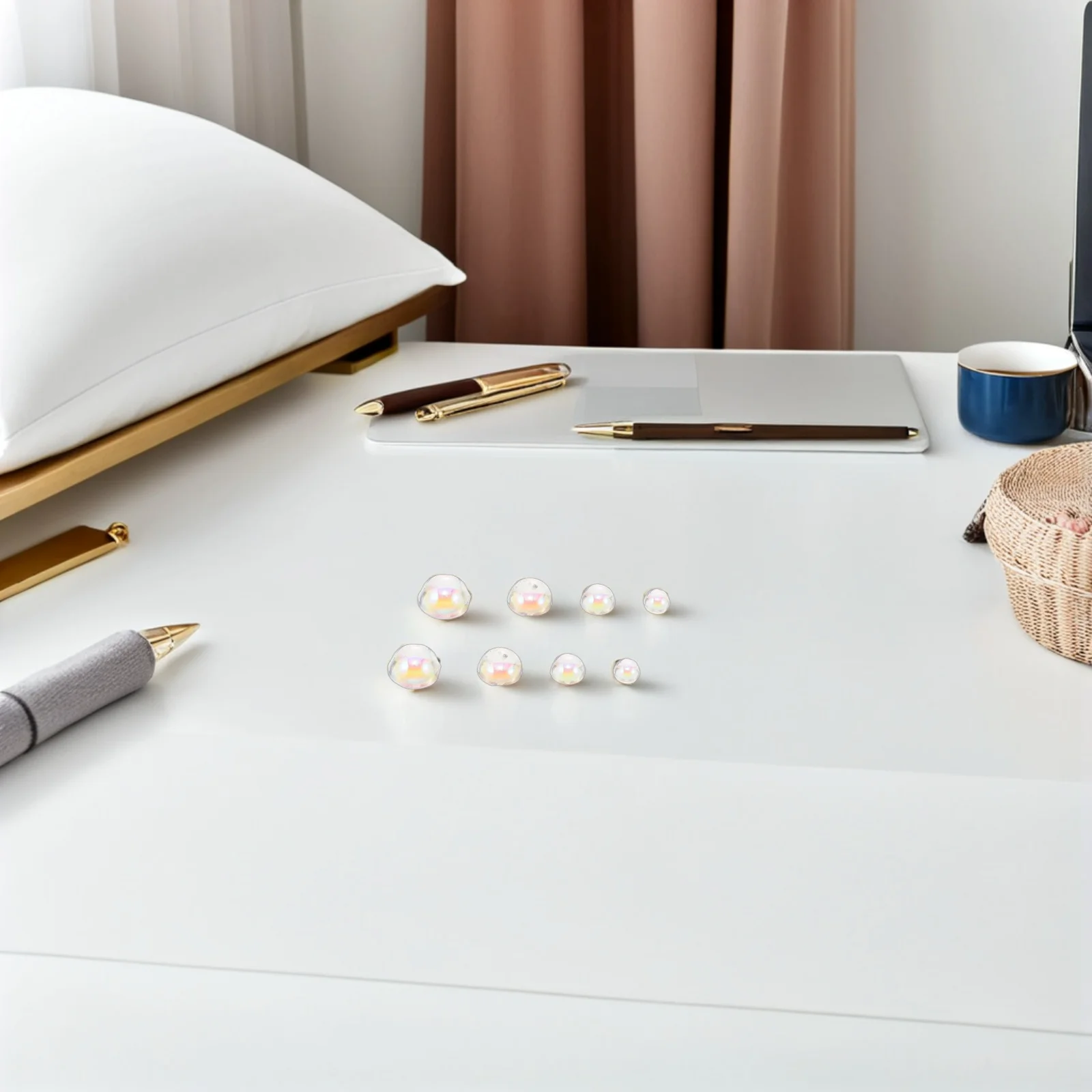 

1050Pcs Dewdrop Water Droplets Resin Beads 3mm 4mm 5mm 6mm Flat Back Decorations Card Making Scrapbooking Crafts