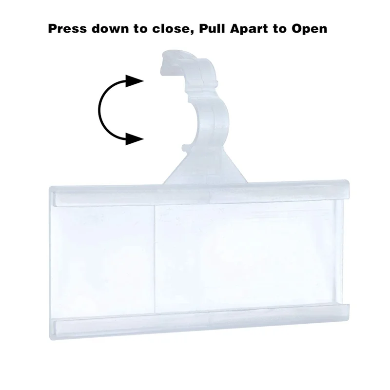 Supermarket Basket Shelf Plastic Hanging Label Hook With Card Paper Size 76X35mm 50 Sets