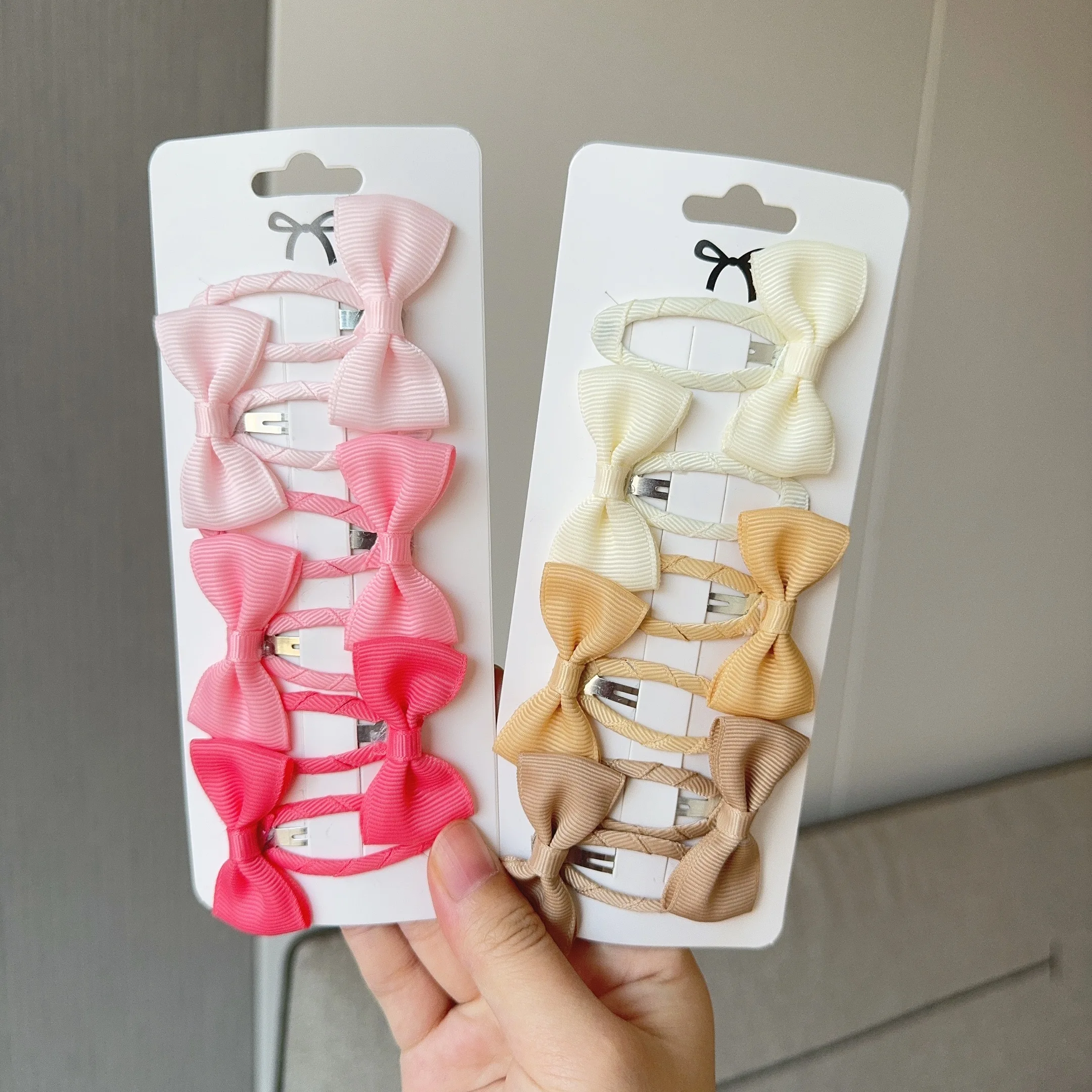 

6Pcs Cute New Hollow Bow Hair Clip Fashion Striped Solid Color Women's Hair Accessories Clip Accessories Children's Hairpin