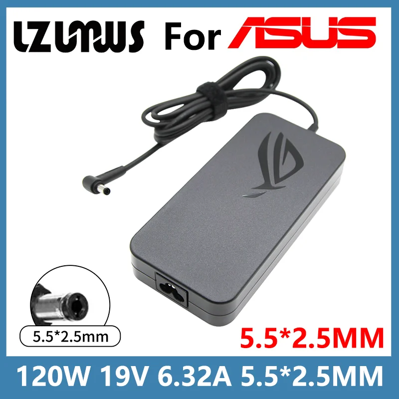 120W 19V 6.32A 5.5*2.5MM zasilacz do laptopa dla TOSHIBA ACER ASUS N550 K53 N750 N500 N56V N53S G50 N55 ADP-120RH