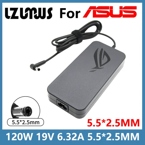 120W 19V 6.32A 5,5*2,5 MM adaptador de ordenador portátil fuente de alimentación para TOSHIBA ACER ASUS N550 K53 N750 N500 N56V N53S G50 N55 ADP-120RH