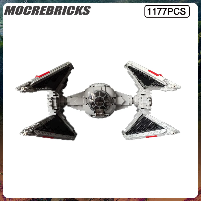 Space War Series MOC Elite TIE Interceptor Battleship Assembling Building Blocks Model Set Children's Toys Xmas Gifts